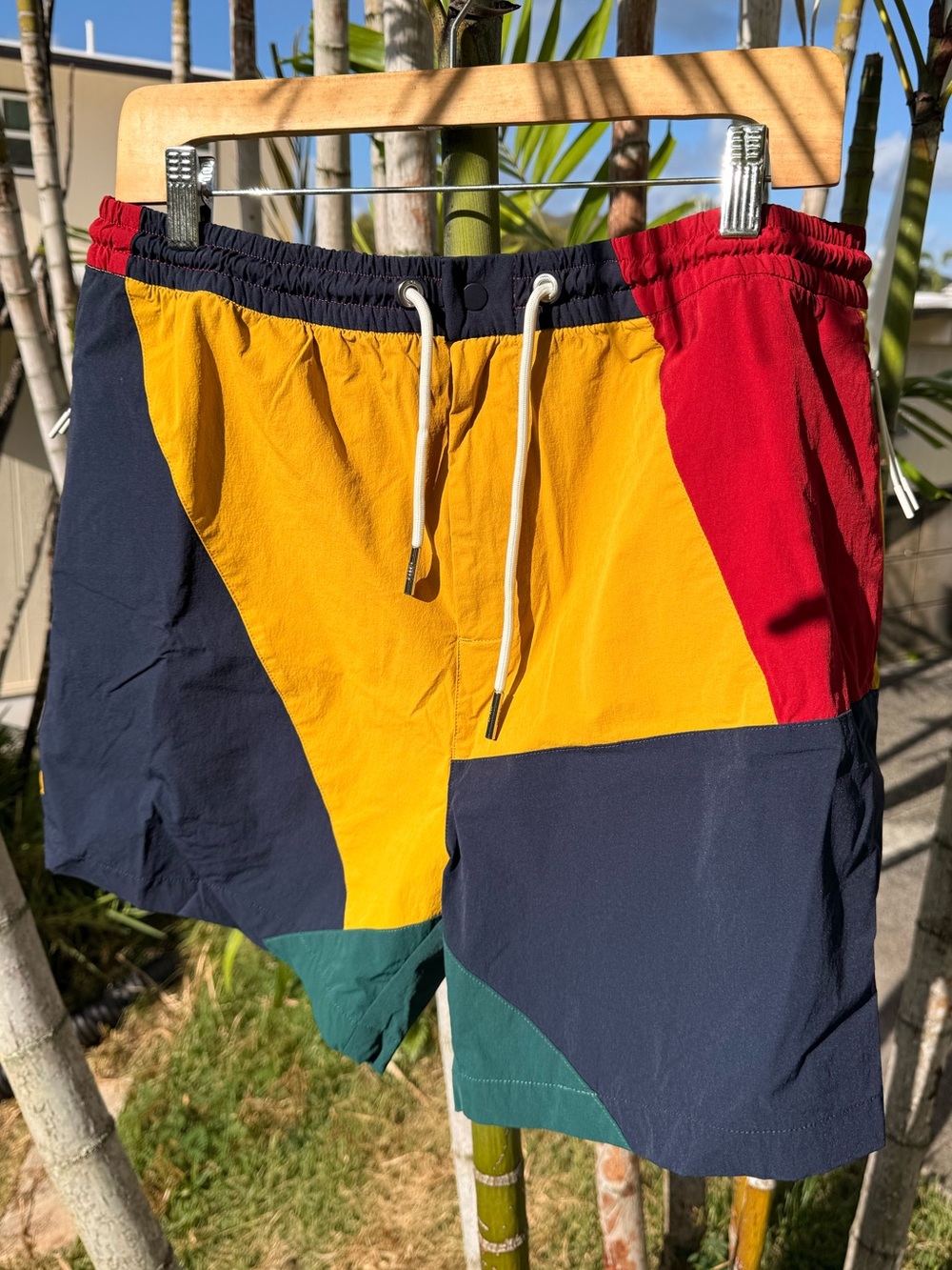KITH Madson mesh lined shorts in Yellow, Navy, Red, Green